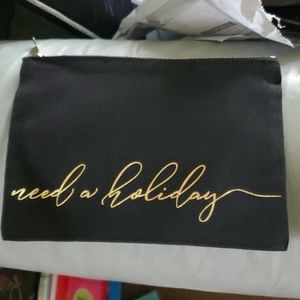 Black cosmetic or clutch or pouch